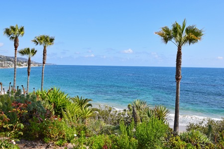 A view from beautiful Heisler Park in Laguna Beach. Laguna is a beach community in Southern California.の写真素材
