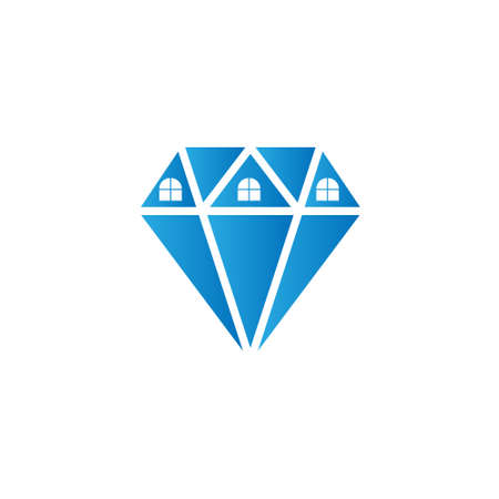 modern and unique combination diamond and house designのイラスト素材