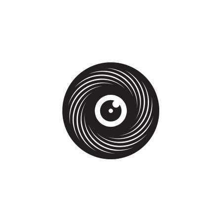 unique black spiral eye  designのイラスト素材