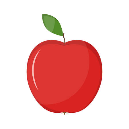 Red apple icon. Template design of organic nutrition healthy food. Vector illustrationのイラスト素材