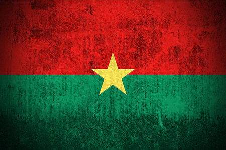Weathered Flag Of Burkina Faso, fabric textured
の写真素材