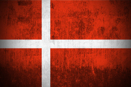 Weathered Flag Of Kingdom of Denmark, fabric textured
の写真素材
