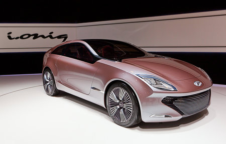 i-oniq at the Moscow International Motor Show on September 4,2012 in Moscowのeditorial素材