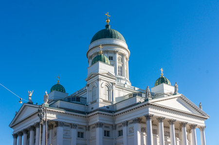 Tuomiokirkko cathedral Helsinki. Finlandの写真素材