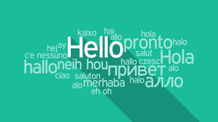 Hello speech cloud in languages of the worldのイラスト素材