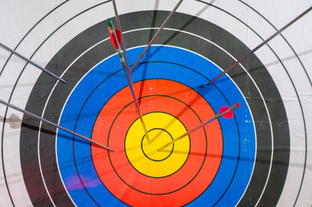 arrows missed target. concept of fail-diligent.の写真素材