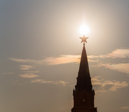 Kremlin Red Square at sunset.の写真素材