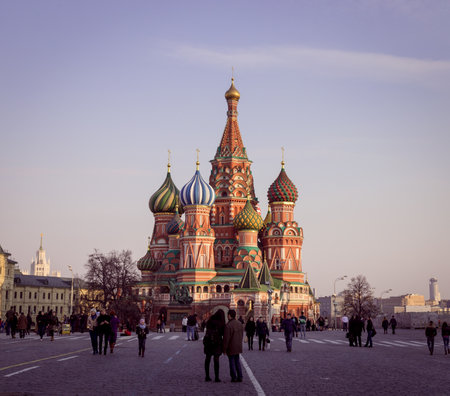 St Basils cathedral on Red Square in Moscow.