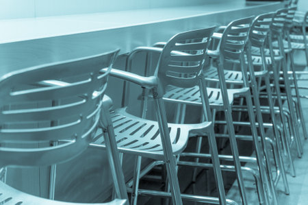 modern interior with glass wall in an office building.の写真素材