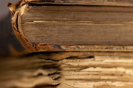 Detail pages of an old book.の写真素材