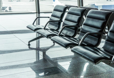 Picture of a brand new departure lounge at the airport