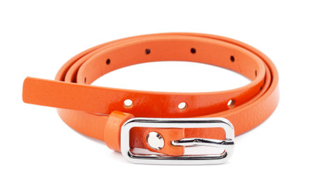 Orange woman belt isolated on white background.の写真素材