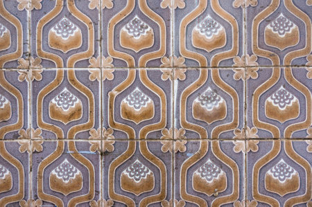 Azulejo portuguese ceramic tiles background.の写真素材