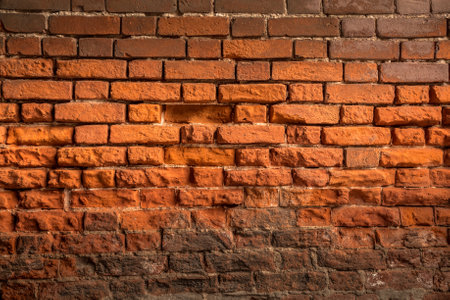 Background of old vintage brick wall.の写真素材