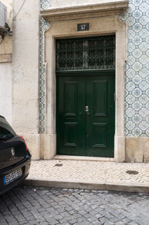 Lisbon, Portugal March 24, 2013: Old street in Lisbon downtownのeditorial素材