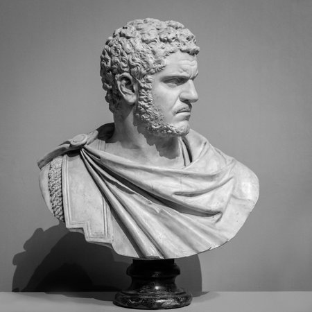 The ancient marble portrait bust.の写真素材