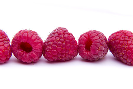 Sweet raspberry isolated on white background cutout
