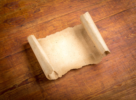 close up of grunge note paper on wooden background