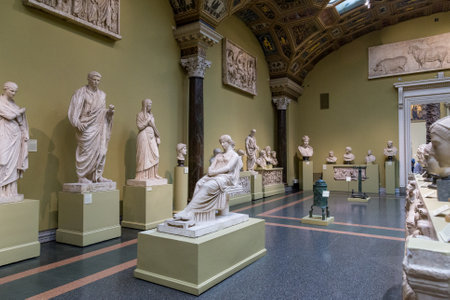 Moscow, Russia - October 29, 2015: Pushkin Museum of Fine Arts is largest museum of European art in Moscow, Russia.のeditorial素材