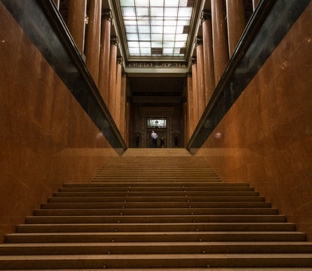 Moscow, Russia - October 29, 2015: Pushkin Museum of Fine Arts is largest museum of European art in Moscow, Russia.のeditorial素材