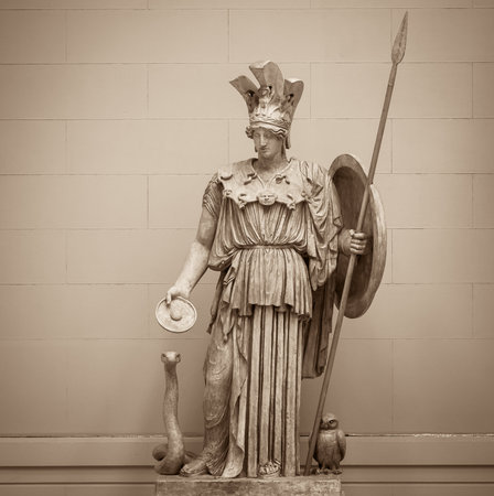 Athena the ancient Greek goddess of wisdom and science.の写真素材