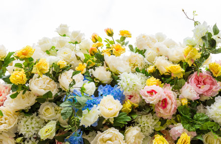 Bunch of flowers background textureの写真素材