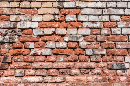 Background of old vintage brick wall.の写真素材