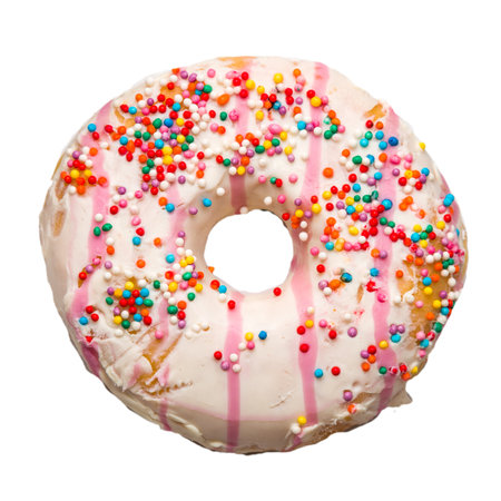 cup sugar donut isolated on white background.の写真素材