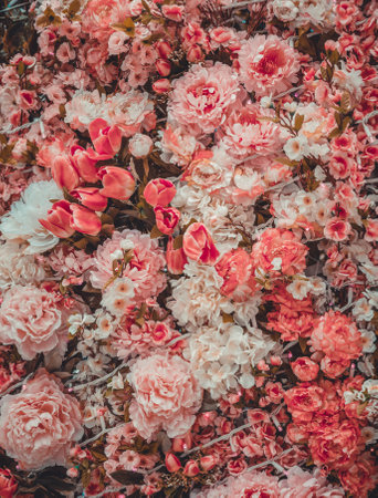 Abstract background of flowers Closeup.