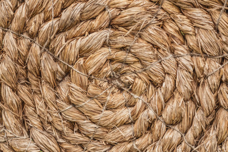 Closeup texture of dark brown wicker woven pattern for background