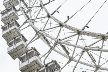 Ferris wheel on white backgroundの写真素材