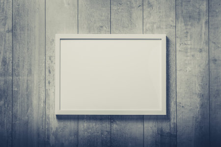 empty modern style frame on composition wall as concept