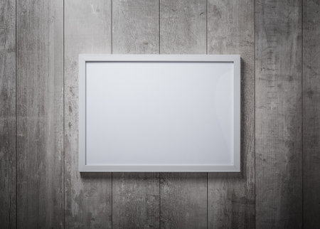 empty modern style frame on composition wall as concept