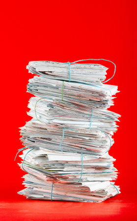 Tied up foot of briefs on a purple background.の写真素材