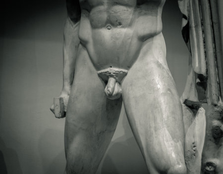 Closeup of the penis Classic statueの写真素材
