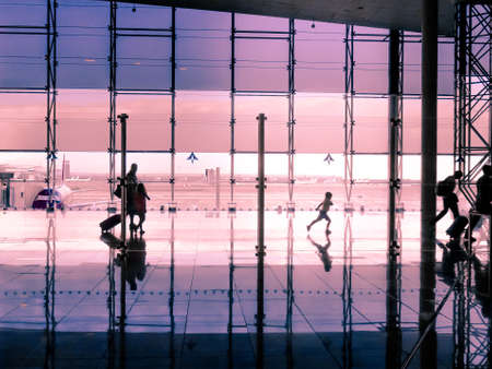 travel concept, people in the airportの写真素材