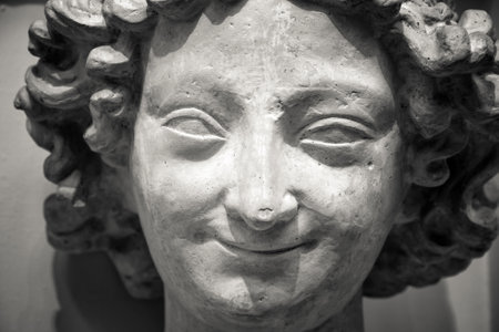 The ancient marble portrait bust