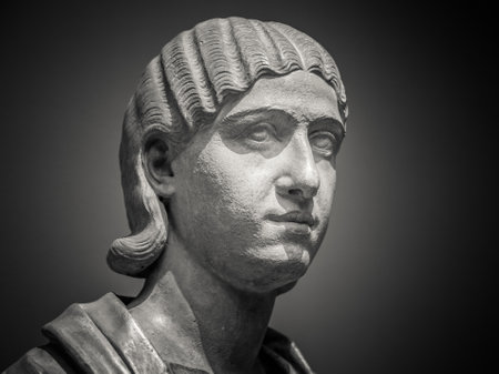 The ancient marble portrait bustの写真素材