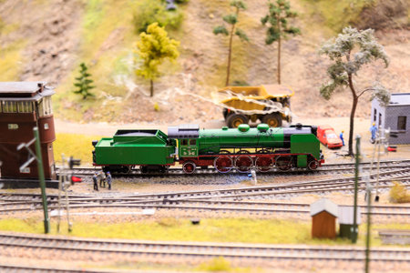 Saint Petersburg, Russia - May 13, 2017: Fragment Big Grand Maket Russia. Grand Maket Russia the worlds largest model of Russia from Kaliningrad to the Far Eastのeditorial素材