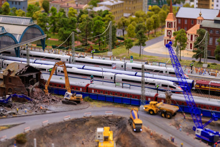 Saint Petersburg, Russia - May 13, 2017: Fragment Big Grand Maket Russia. Grand Maket Russia the worlds largest model of Russia from Kaliningrad to the Far Eastのeditorial素材