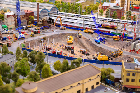 Saint Petersburg, Russia - May 13, 2017: Fragment Big Grand Maket Russia. Grand Maket Russia the worlds largest model of Russia from Kaliningrad to the Far Eastのeditorial素材