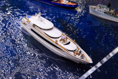 Saint Petersburg, Russia - May 13, 2017: Fragment Big Grand Maket Russia. Grand Maket Russia the worlds largest model of Russia from Kaliningrad to the Far Eastのeditorial素材