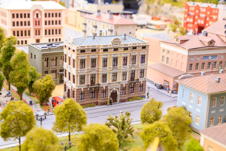 Saint Petersburg, Russia - May 13, 2017: Fragment Big Grand Maket Russia. Grand Maket Russia the worlds largest model of Russia from Kaliningrad to the Far Eastのeditorial素材