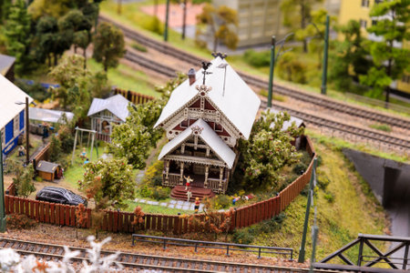 Saint Petersburg, Russia - May 13, 2017: Fragment Big Grand Maket Russia. Grand Maket Russia the worlds largest model of Russia from Kaliningrad to the Far Eastのeditorial素材