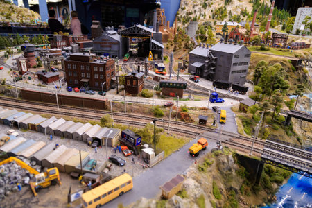 Saint Petersburg, Russia - May 13, 2017: Fragment Big Grand Maket Russia. Grand Maket Russia the worlds largest model of Russia from Kaliningrad to the Far Eastのeditorial素材