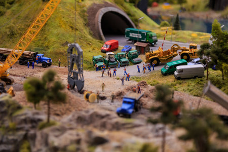 Saint Petersburg, Russia - May 13, 2017: Fragment Big Grand Maket Russia. Grand Maket Russia the worlds largest model of Russia from Kaliningrad to the Far Eastのeditorial素材