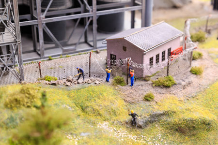 Saint Petersburg, Russia - May 13, 2017: Fragment Big Grand Maket Russia. Grand Maket Russia the worlds largest model of Russia from Kaliningrad to the Far Eastのeditorial素材