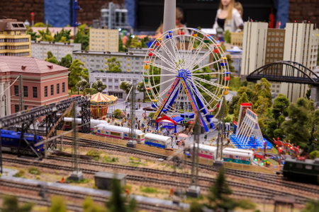 Saint Petersburg, Russia - May 13, 2017: Fragment Big Grand Maket Russia. Grand Maket Russia the worlds largest model of Russia from Kaliningrad to the Far Eastのeditorial素材