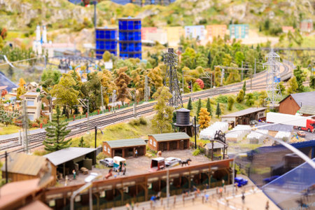 Saint Petersburg, Russia - May 13, 2017: Fragment Big Grand Maket Russia. Grand Maket Russia the worlds largest model of Russia from Kaliningrad to the Far Eastのeditorial素材
