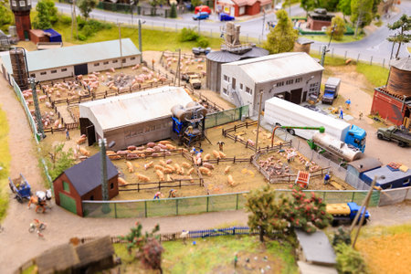 Saint Petersburg, Russia - May 13, 2017: Fragment Big Grand Maket Russia. Grand Maket Russia the worlds largest model of Russia from Kaliningrad to the Far Eastのeditorial素材